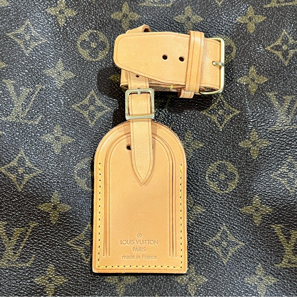LV Vachetta Luggage Tag and Handle Strap Set